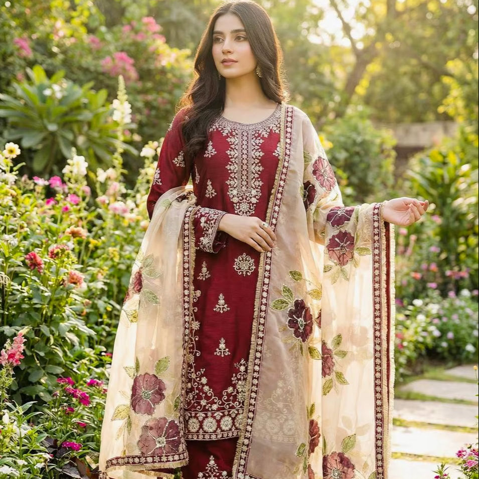 Pure Silk Digital Print Palazzo Set