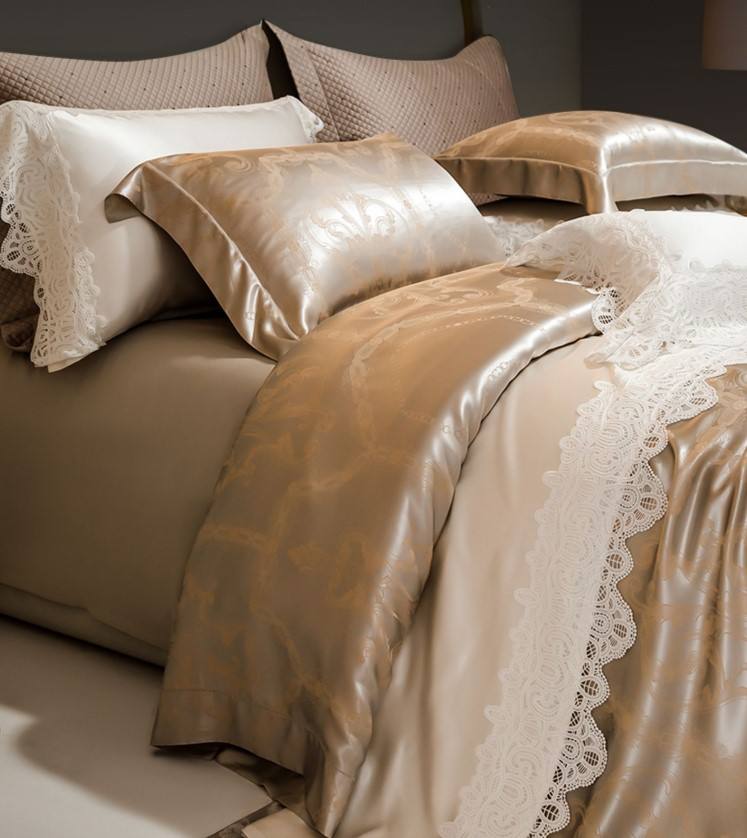 Embroidered Washed Silk Bedding Set