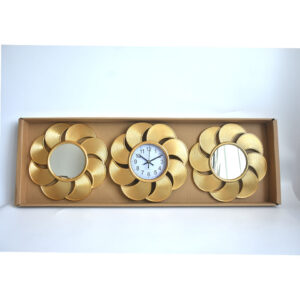 3D Luxury Mirror Wall Clock Set