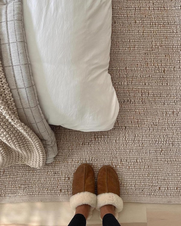 Handwoven Striped Cotton Rug