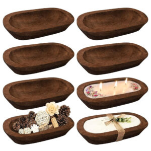 Hand-Carved Decorative Wooden Bowl