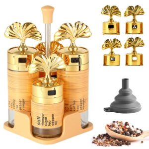 Maple Leaf Glass Spice Jar Organizer
