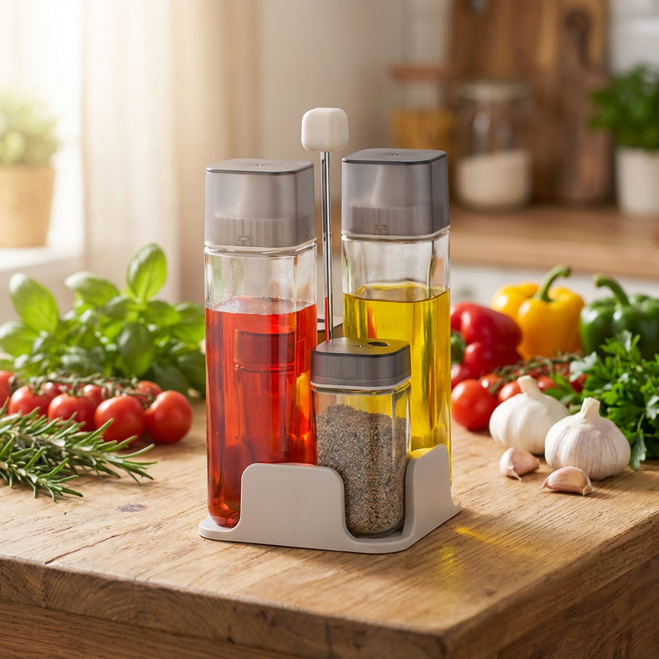 Glass Oil & Vinegar Dispenser Duo