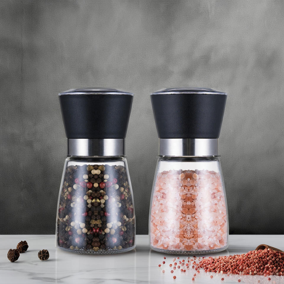 24-Piece Square Glass Spice Jar Set