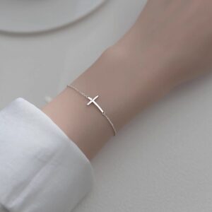Silver Cross Charm Bracelet