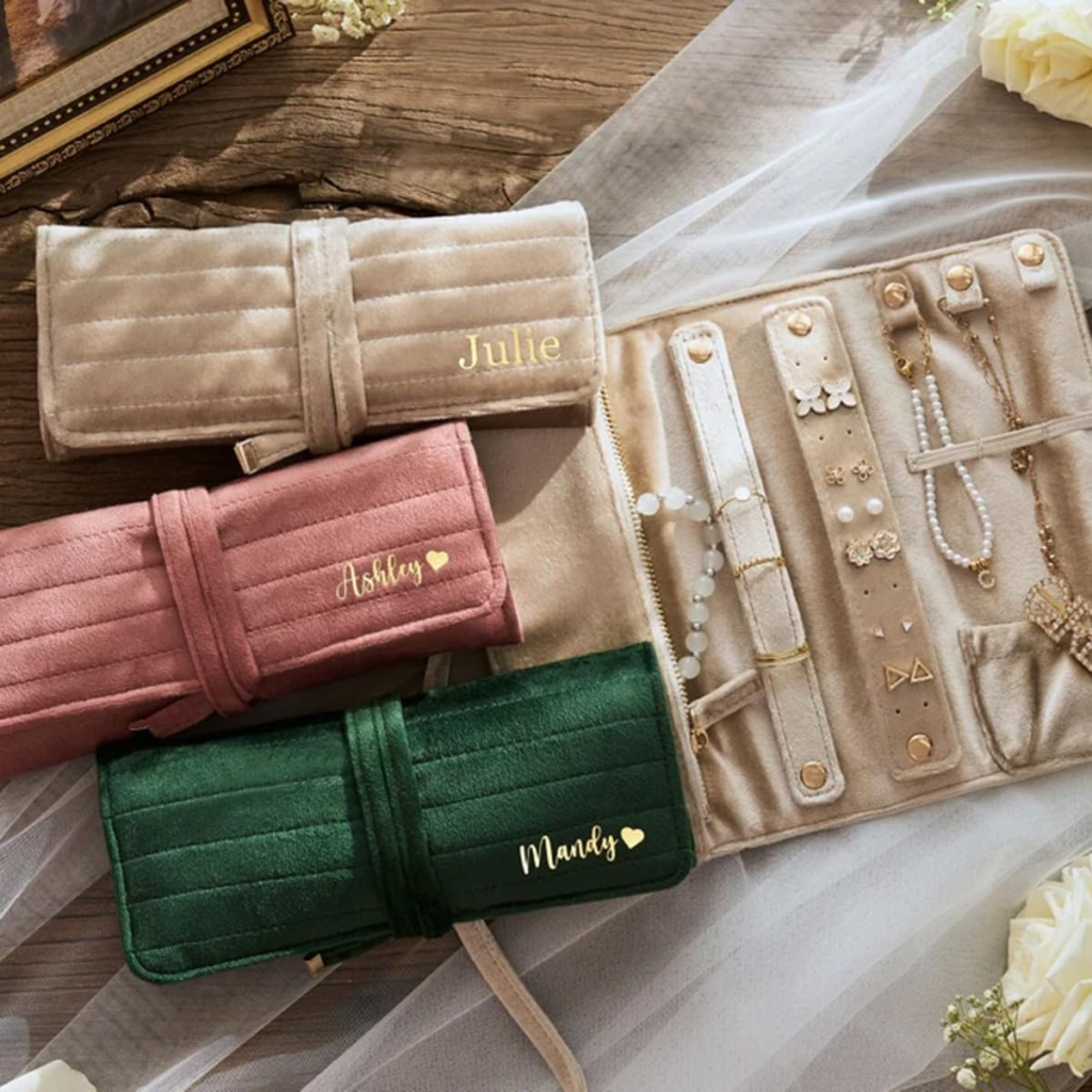 Velvet Travel Accessory Organiser Roll