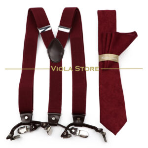 Velvet Necktie & Suspender Set