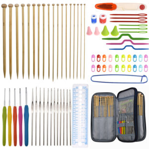 18-Pair Bamboo Knitting Needle Set
