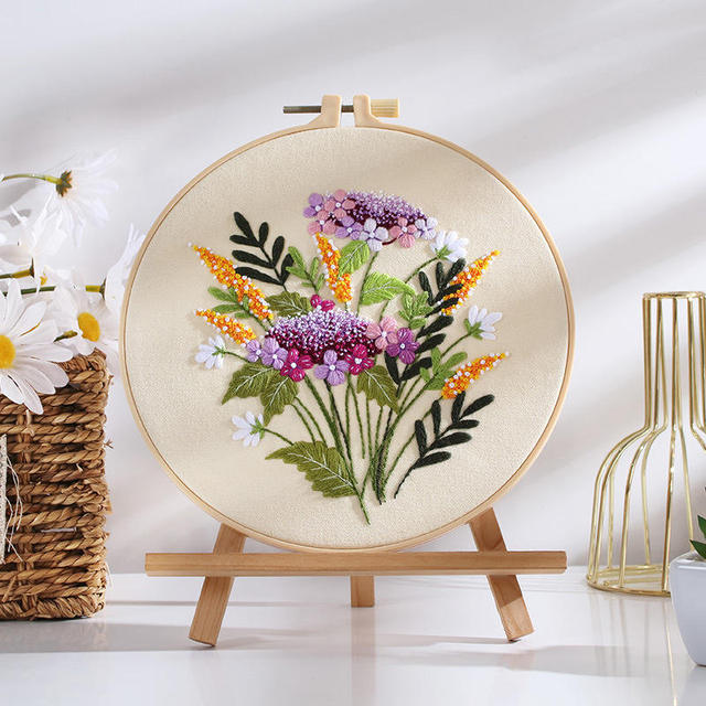 Floral Wreath Embroidery Kit