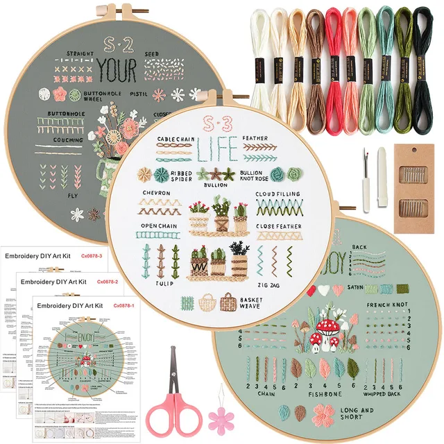 Wool Embroidery Cross Stitch Kit