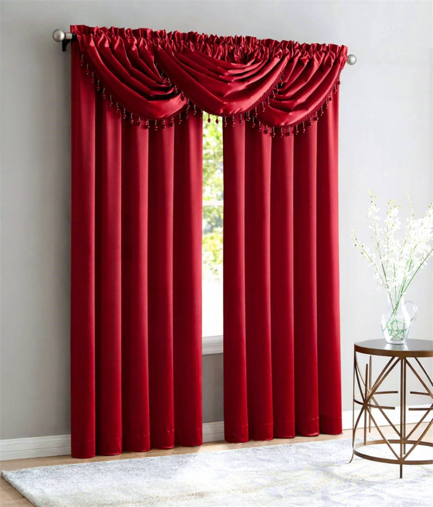 Elegant Wave Jacquard Valance