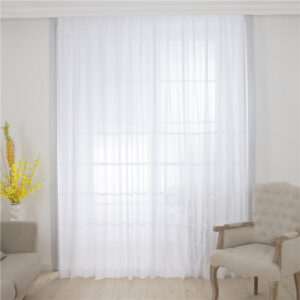 Embroidered White Sheer Curtains