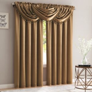 Luxury Gold Satin Swag Valance