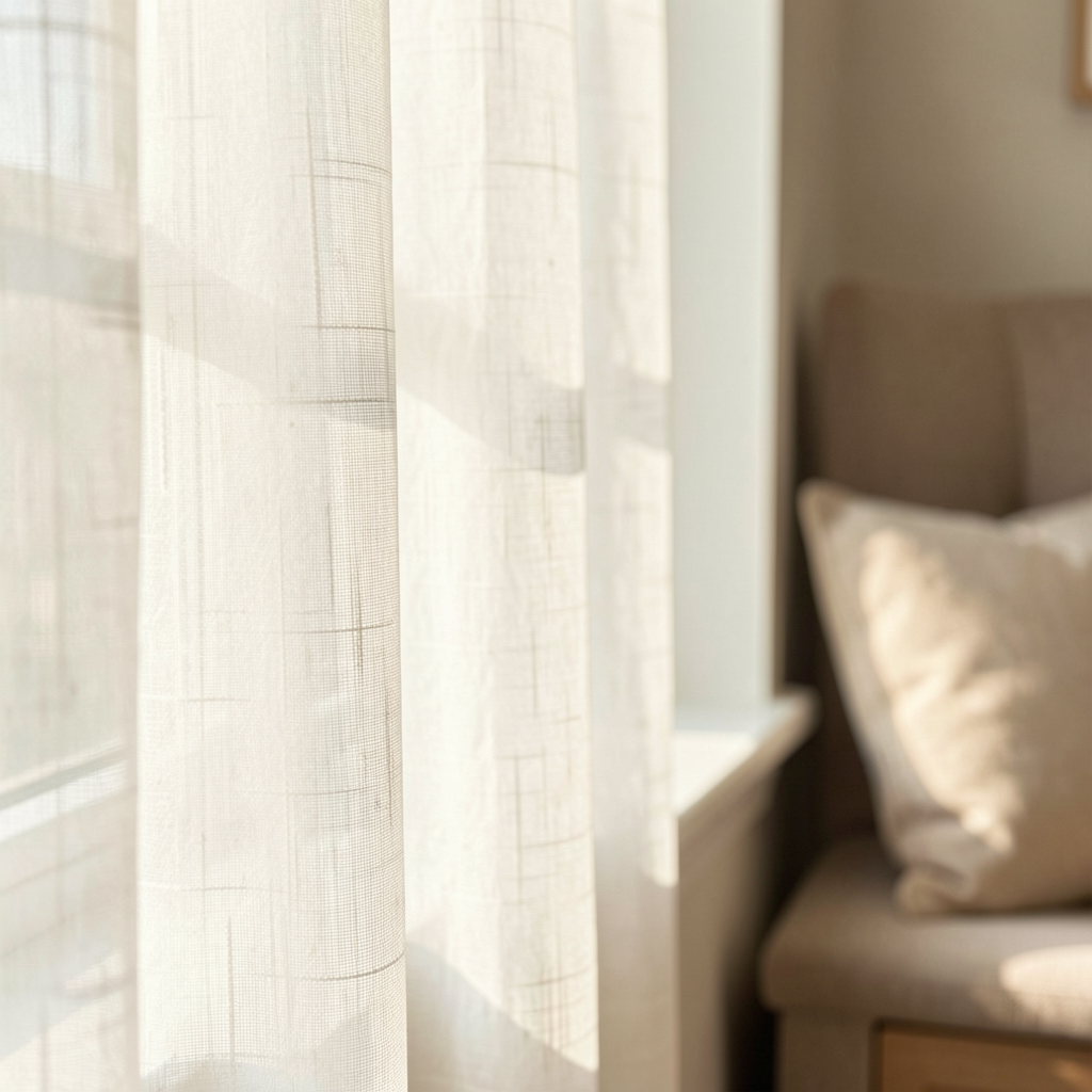 Linen-Look Voile Sheer Panels