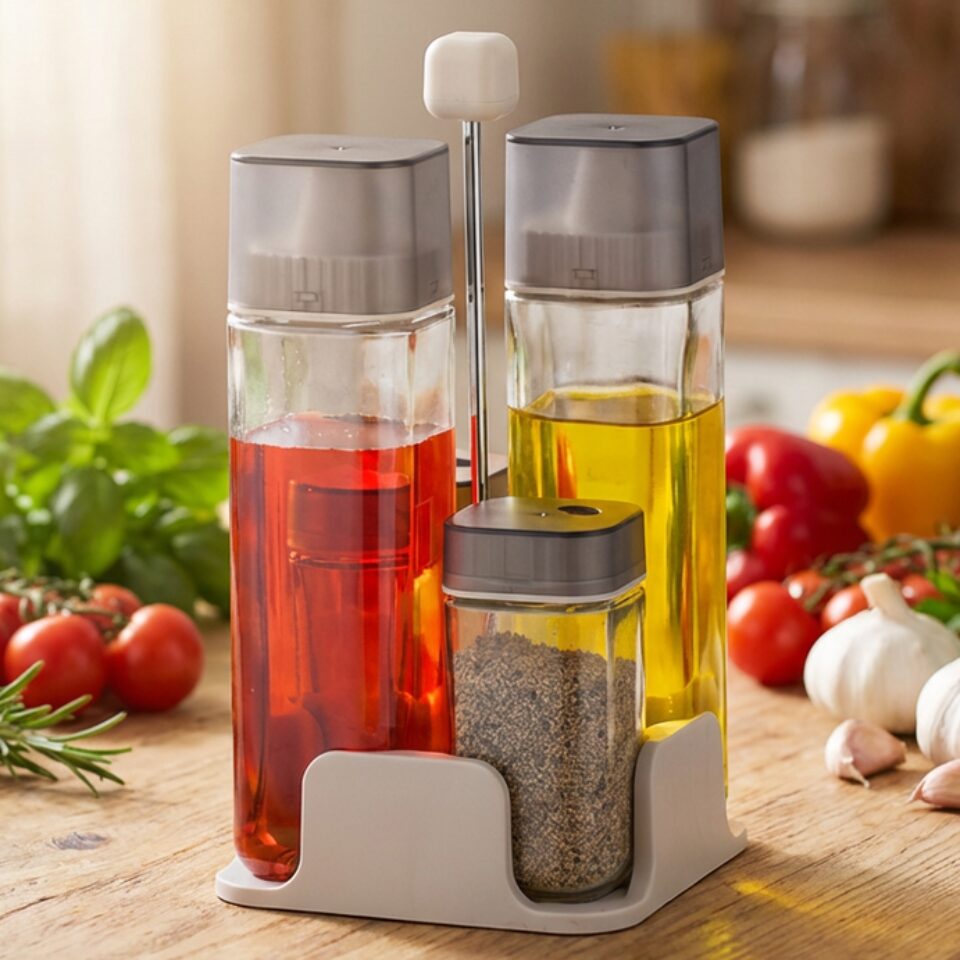 Glass Oil & Vinegar Dispenser Duo