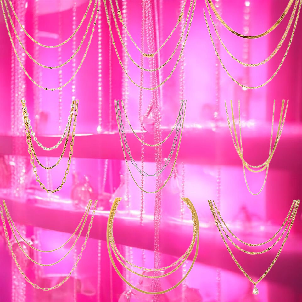 18K Gold Layered Necklace Set